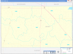 Dewey County, OK Digital Map Basic Style