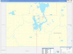 Dickinson County, IA Digital Map Basic Style