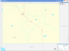 Dimmit County, TX Digital Map Basic Style