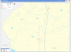 Dooly County, GA Digital Map Basic Style