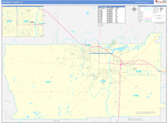 Dougherty County, GA Digital Map Basic Style