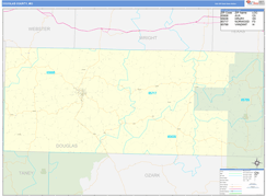 Douglas County, MO Digital Map Basic Style