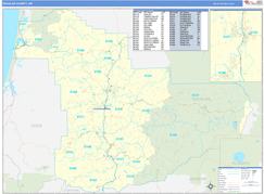 Douglas County, OR Digital Map Basic Style