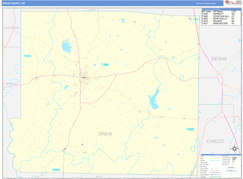 Drew County, AR Digital Map Basic Style