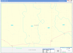 Dundy County, NE Digital Map Basic Style