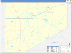 Eastland County, TX Digital Map Basic Style