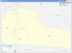 Echols County, GA Digital Map Basic Style