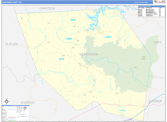 Edmonson County, KY Digital Map Basic Style