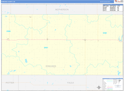 Edmunds County, SD Digital Map Basic Style