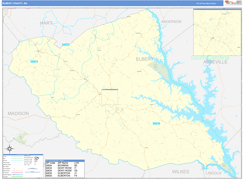 Elbert County, GA Digital Map Basic Style