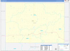 Elk County, KS Digital Map Basic Style