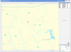 Ellsworth County, KS Digital Map Basic Style