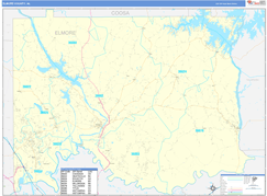 Elmore County, AL Digital Map Basic Style