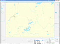 Emmet County, IA Digital Map Basic Style