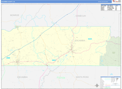 Escambia County, AL Digital Map Basic Style