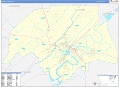 Etowah County, AL Digital Map Basic Style