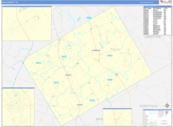 Falls County, TX Digital Map Basic Style