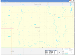 Faulk County, SD Digital Map Basic Style