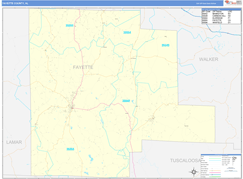 Fayette County, AL Digital Map Basic Style