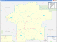 Fergus County, MT Digital Map Basic Style
