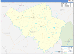 Fleming County, KY Digital Map Basic Style