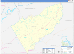 Floyd County, VA Digital Map Basic Style