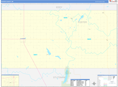 Foster County, ND Digital Map Basic Style