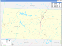 Franklin County, AL Digital Map Basic Style