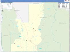 Franklin County, ID Digital Map Basic Style