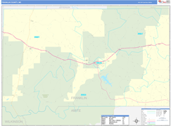 Franklin County, MS Digital Map Basic Style