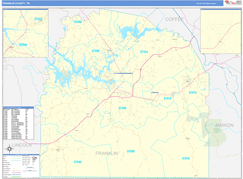 Franklin County, TN Digital Map Basic Style