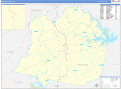 Franklin County, VA Digital Map Basic Style