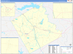 Freestone County, TX Digital Map Basic Style