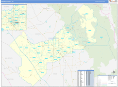 Fresno County, CA Digital Map Basic Style