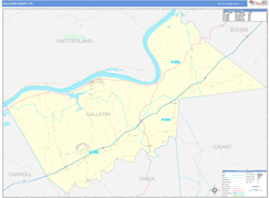 Gallatin County, KY Digital Map Basic Style