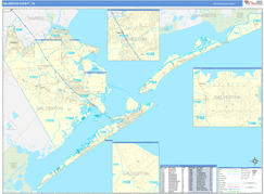 Galveston County, TX Digital Map Basic Style