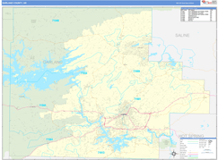 Garland County, AR Digital Map Basic Style