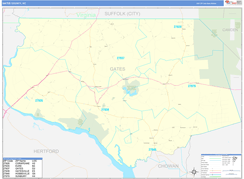 Gates County, NC Digital Map Basic Style