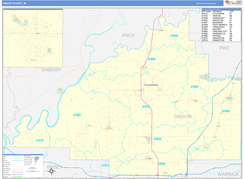 Gibson County, IN Digital Map Basic Style