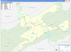 Giles County, VA Digital Map Basic Style