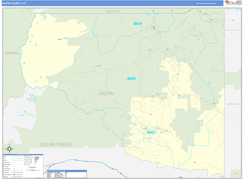 Gilpin County, CO Digital Map Basic Style