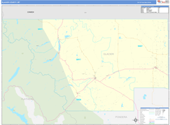Glacier County, MT Digital Map Basic Style