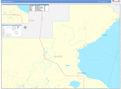 Glades County, FL Digital Map Basic Style