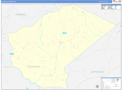 Glascock County, GA Digital Map Basic Style