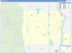 Glenn County, CA Digital Map Basic Style