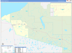 Gogebic County, MI Digital Map Basic Style