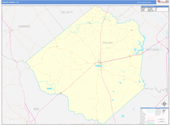 Goliad County, TX Digital Map Basic Style