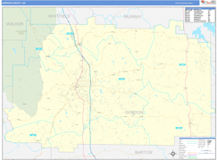 Gordon County, GA Digital Map Basic Style