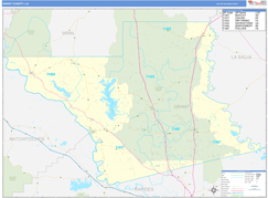 Grant Parish (County), LA Digital Map Basic Style