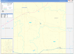 Gray County, TX Digital Map Basic Style